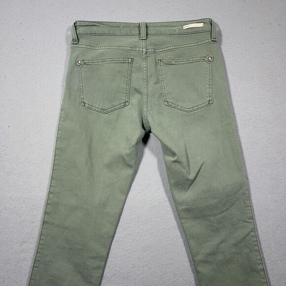 Anthro Pilcro and the Letter‎ Press Size 26 Denim Pants Ankle Straight Leg Green - Picture 9 of 11